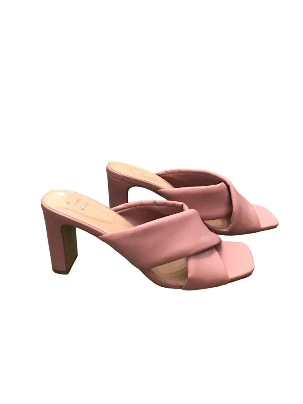 Target A New Day Pink faux leather Mule Shoes size 9 gently worn